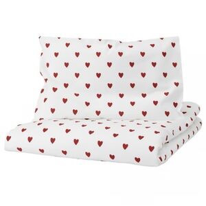 IKEA new Bedding Set with Red Heart Print